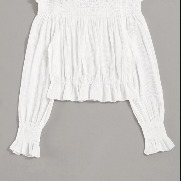 Off the shoulder women's crop peplum top - Picture 2 of 14